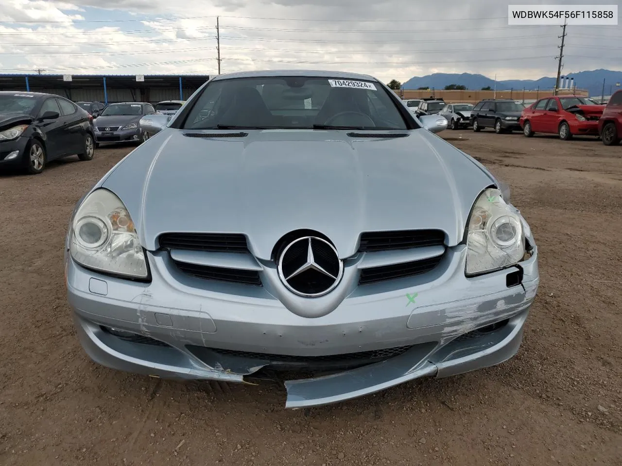 2006 Mercedes-Benz Slk 280 VIN: WDBWK54F56F115858 Lot: 70429324