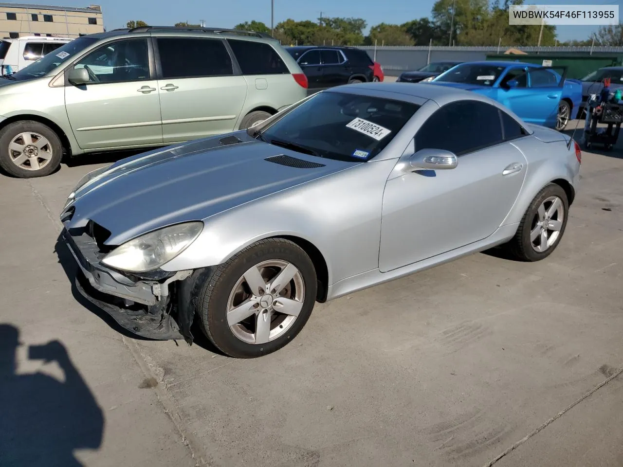 2006 Mercedes-Benz Slk 280 VIN: WDBWK54F46F113955 Lot: 73100524