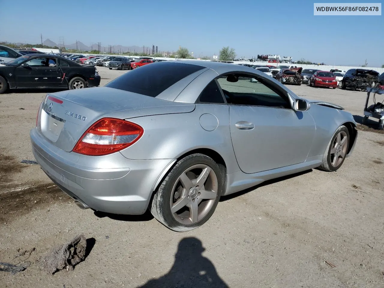 2006 Mercedes-Benz Slk 350 VIN: WDBWK56F86F082478 Lot: 74726694