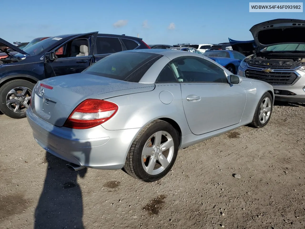 2006 Mercedes-Benz Slk 280 VIN: WDBWK54F46F093982 Lot: 75271914