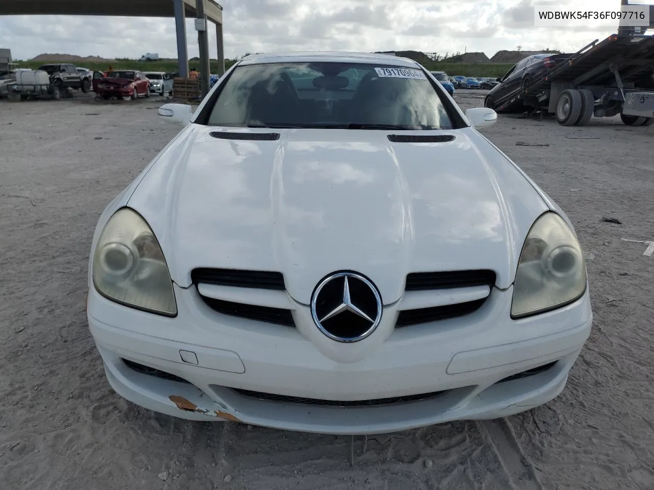 2006 Mercedes-Benz Slk 280 VIN: WDBWK54F36F097716 Lot: 79170964