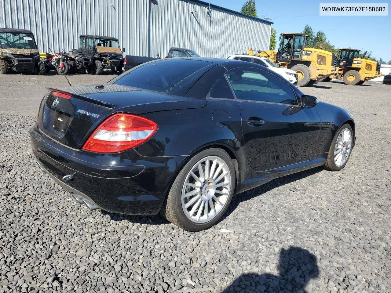 2007 Mercedes-Benz Slk 55 Amg VIN: WDBWK73F67F150682 Lot: 69413164