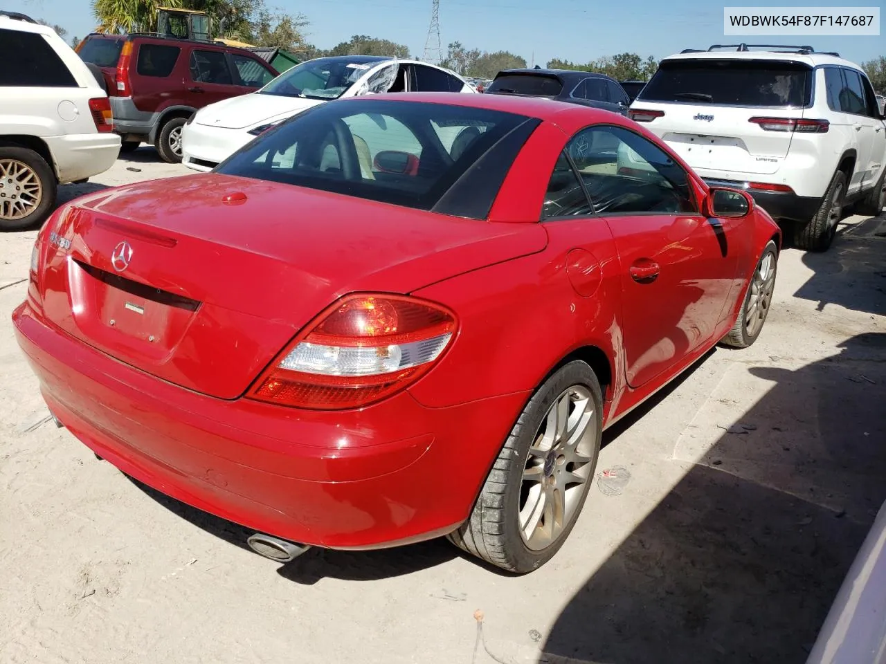 2007 Mercedes-Benz Slk 280 VIN: WDBWK54F87F147687 Lot: 77404644