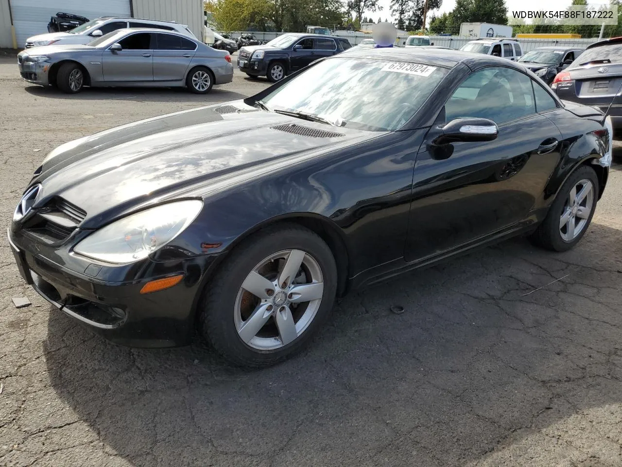 2008 Mercedes-Benz Slk 280 VIN: WDBWK54F88F187222 Lot: 67973024