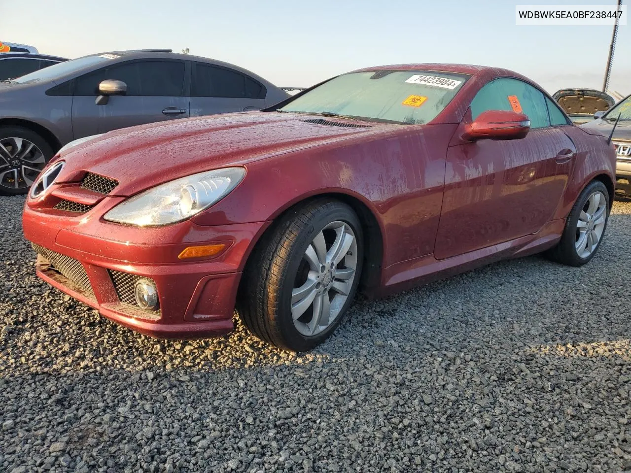 2011 Mercedes-Benz Slk 300 VIN: WDBWK5EA0BF238447 Lot: 74423984