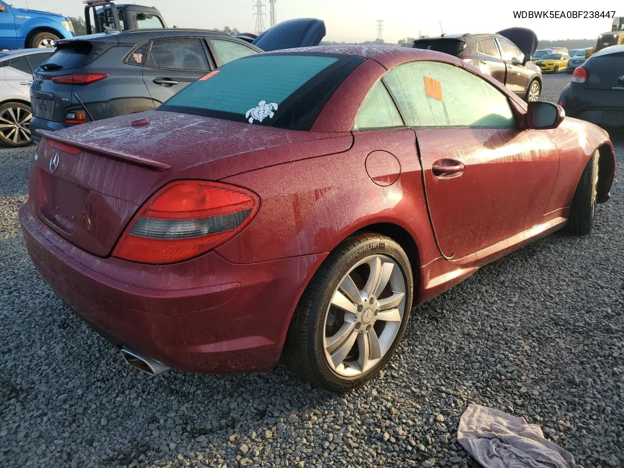 2011 Mercedes-Benz Slk 300 VIN: WDBWK5EA0BF238447 Lot: 74423984