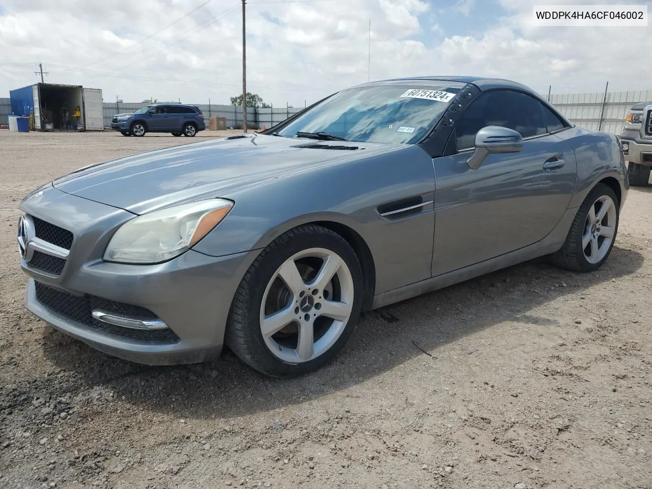 2012 Mercedes-Benz Slk 250 VIN: WDDPK4HA6CF046002 Lot: 60751324