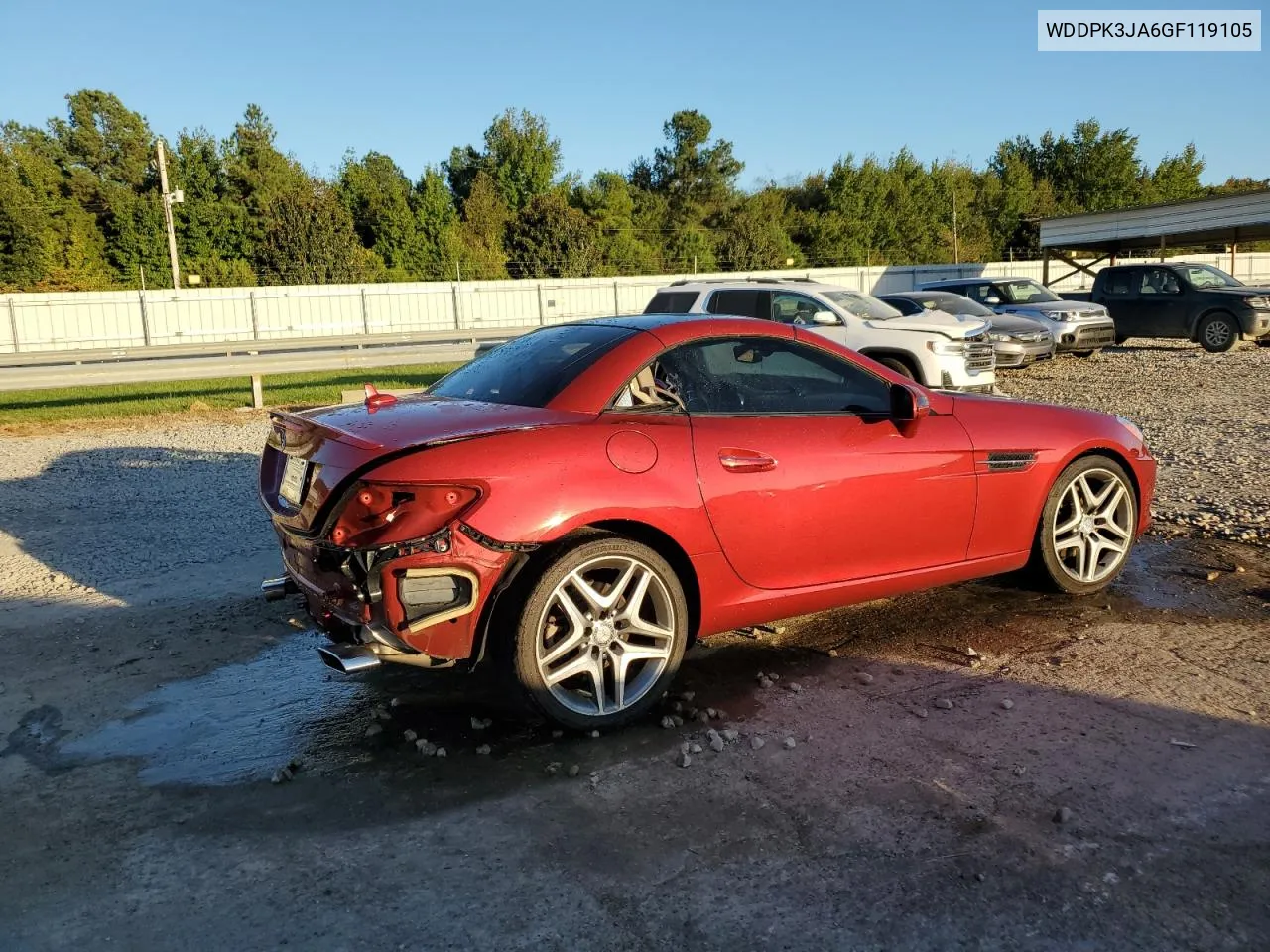 2016 Mercedes-Benz Slk 300 VIN: WDDPK3JA6GF119105 Lot: 73781524