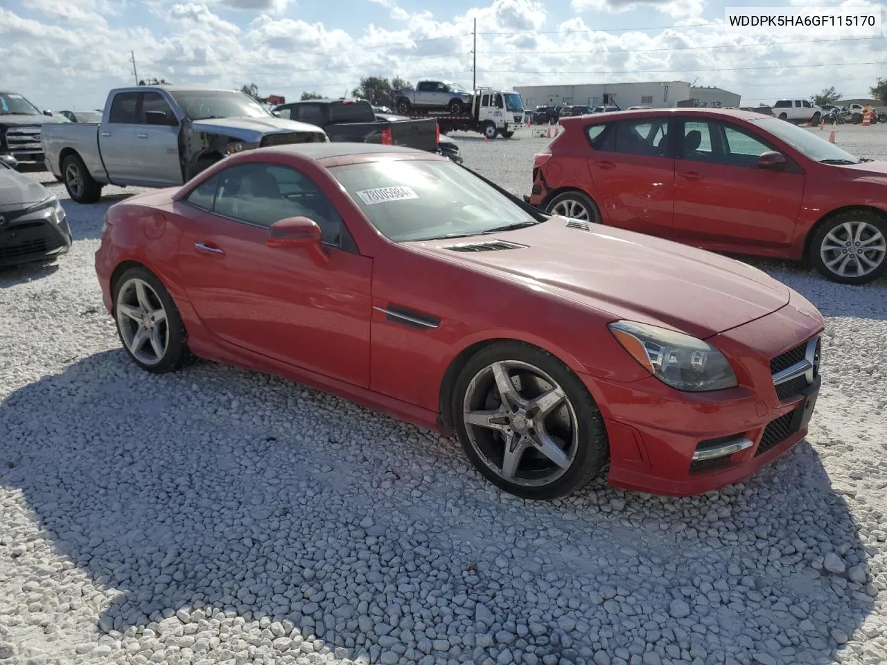 2016 Mercedes-Benz Slk 350 VIN: WDDPK5HA6GF115170 Lot: 78005984