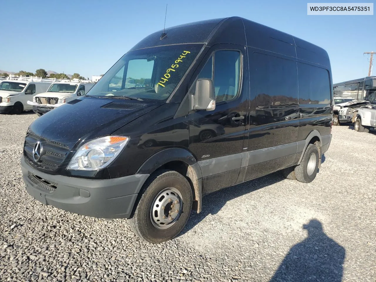 2010 Mercedes-Benz Sprinter 3500 VIN: WD3PF3CC8A5475351 Lot: 74095944