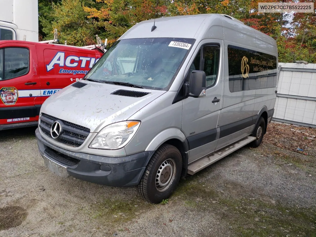 2011 Mercedes-Benz Sprinter 2500 VIN: WDZPE7CC7B5522225 Lot: 73393364