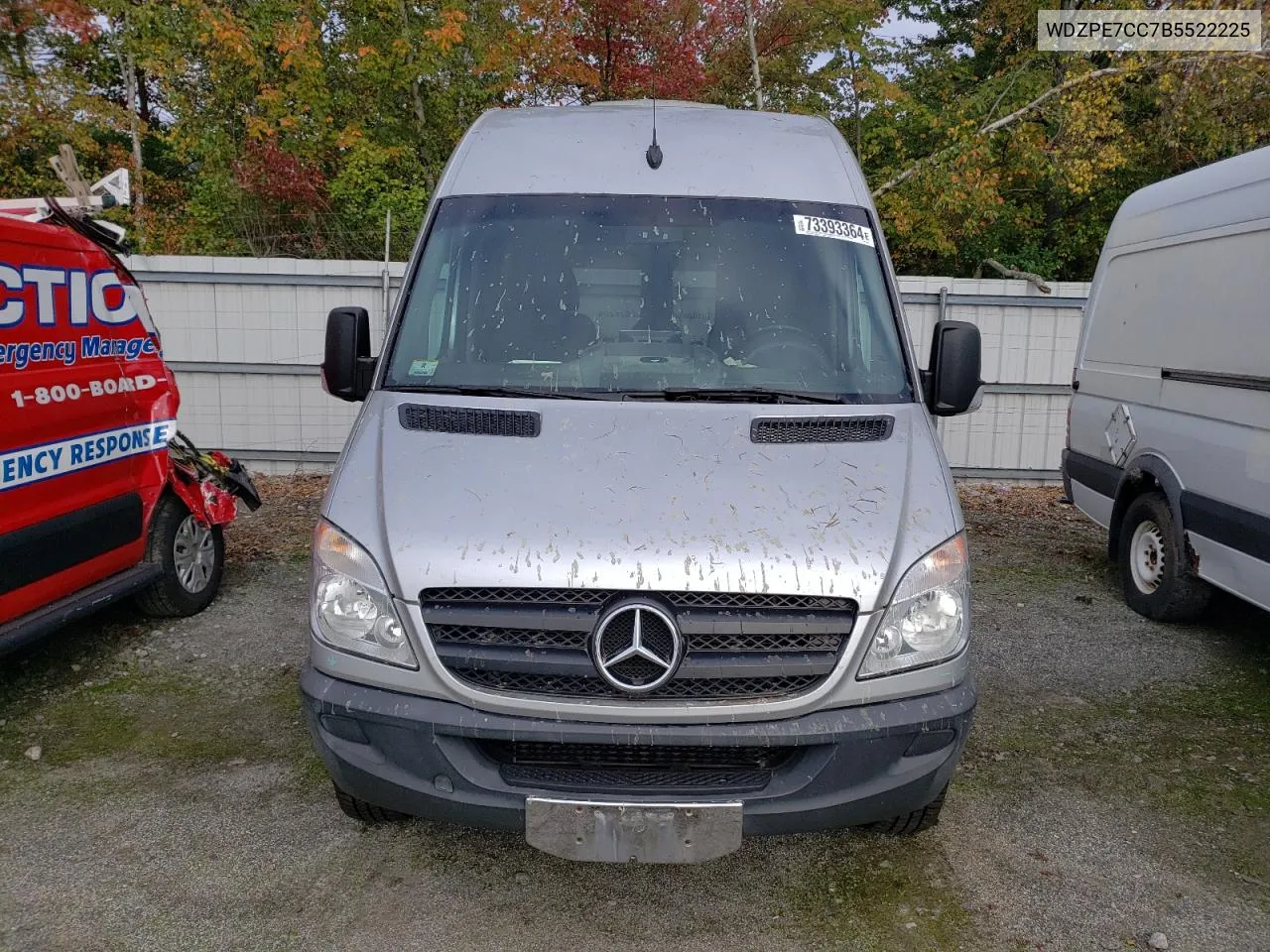 2011 Mercedes-Benz Sprinter 2500 VIN: WDZPE7CC7B5522225 Lot: 73393364