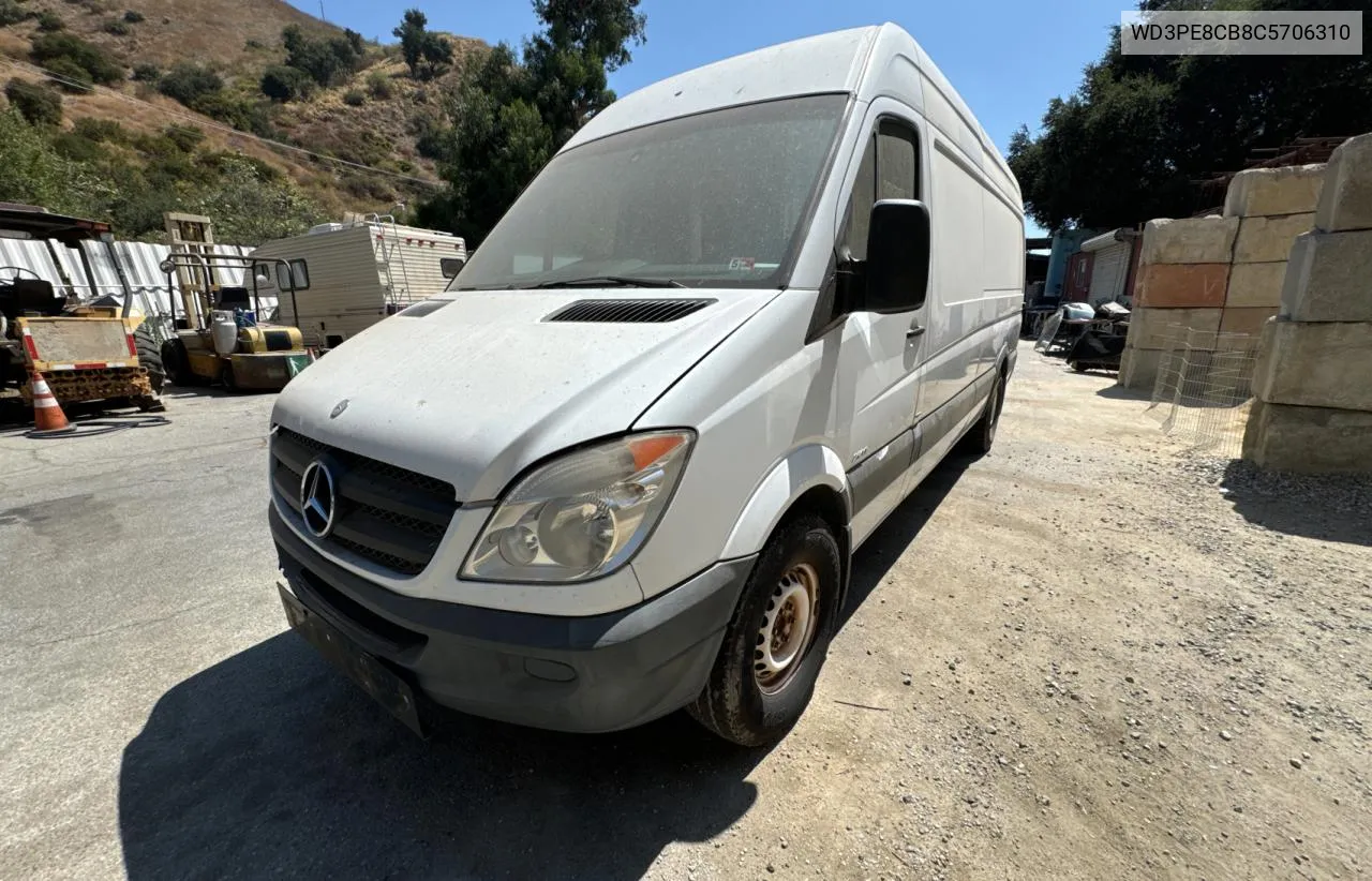 2012 Mercedes-Benz Sprinter 2500 VIN: WD3PE8CB8C5706310 Lot: 69703314