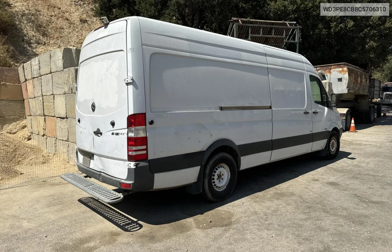 2012 Mercedes-Benz Sprinter 2500 VIN: WD3PE8CB8C5706310 Lot: 69703314