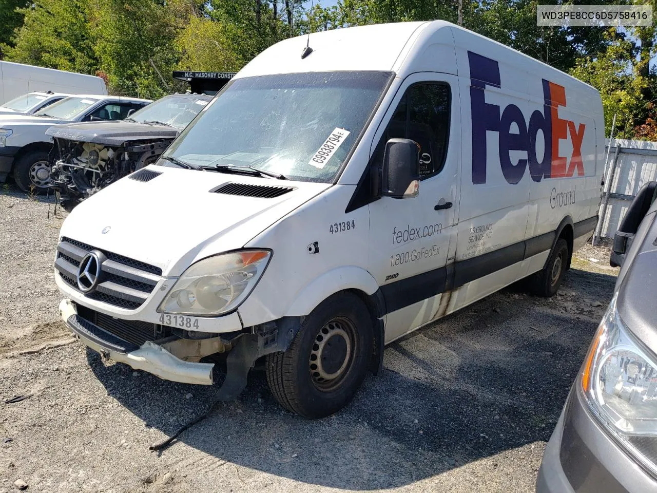 2013 Mercedes-Benz Sprinter 2500 VIN: WD3PE8CC6D5758416 Lot: 69938794