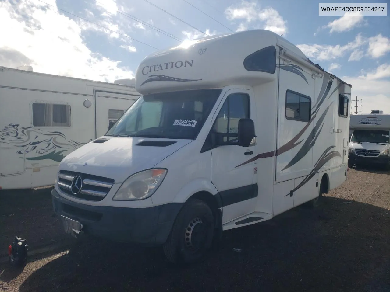 2013 Mercedes-Benz Sprinter 3500 VIN: WDAPF4CC8D9534247 Lot: 75425954