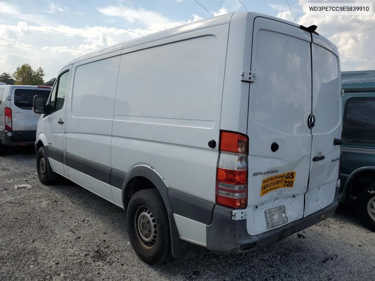 2014 Mercedes-Benz Sprinter 2500 VIN: WD3PE7CC9E5839910 Lot: 58784184