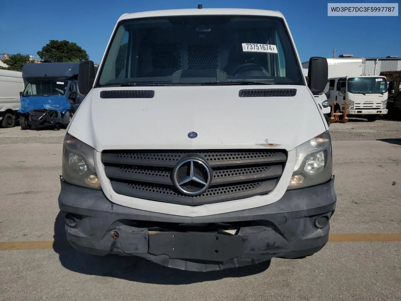 2015 Mercedes-Benz Sprinter 2500 VIN: WD3PE7DC3F5997787 Lot: 73751674