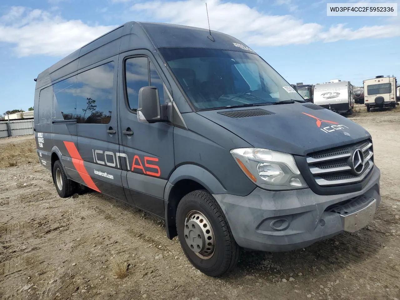 2015 Mercedes-Benz Sprinter 3500 VIN: WD3PF4CC2F5952336 Lot: 75331924