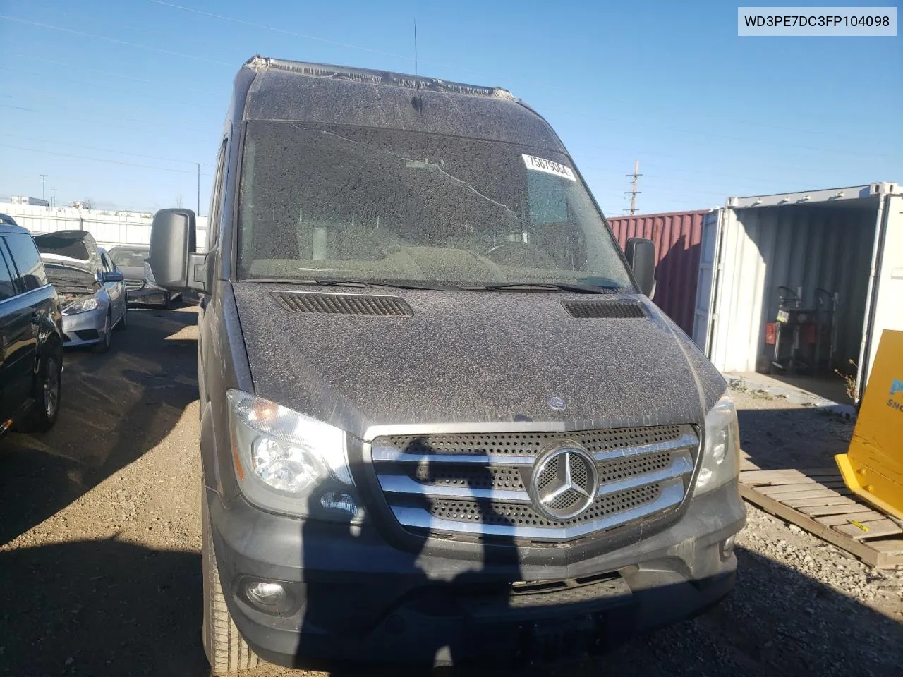 2015 Mercedes-Benz Sprinter 2500 VIN: WD3PE7DC3FP104098 Lot: 75679064