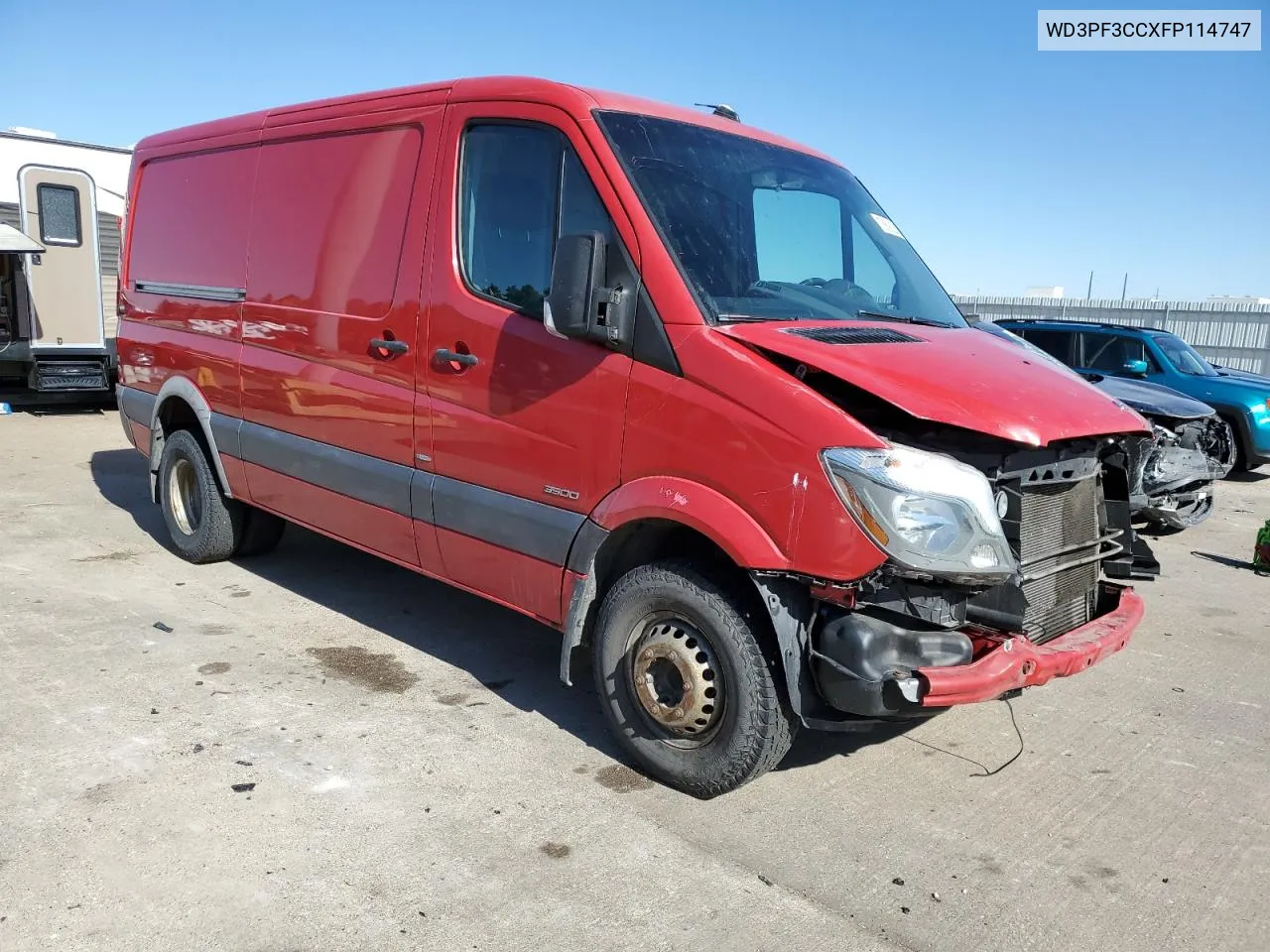 2015 Mercedes-Benz Sprinter 3500 VIN: WD3PF3CCXFP114747 Lot: 76693264