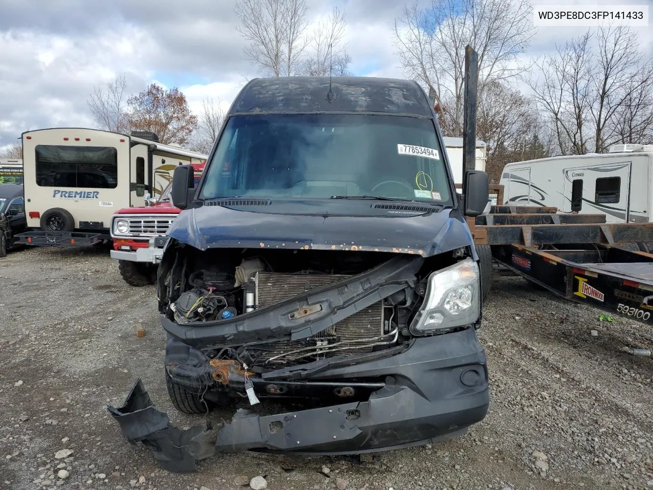 2015 Mercedes-Benz Sprinter 2500 VIN: WD3PE8DC3FP141433 Lot: 77853494