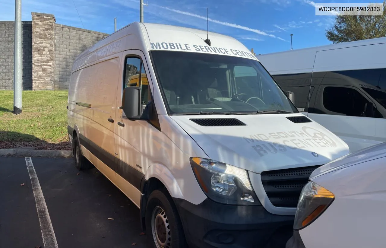 2015 Mercedes-Benz Sprinter 2 VIN: WD3PE8DC0F5982833 Lot: 81594794