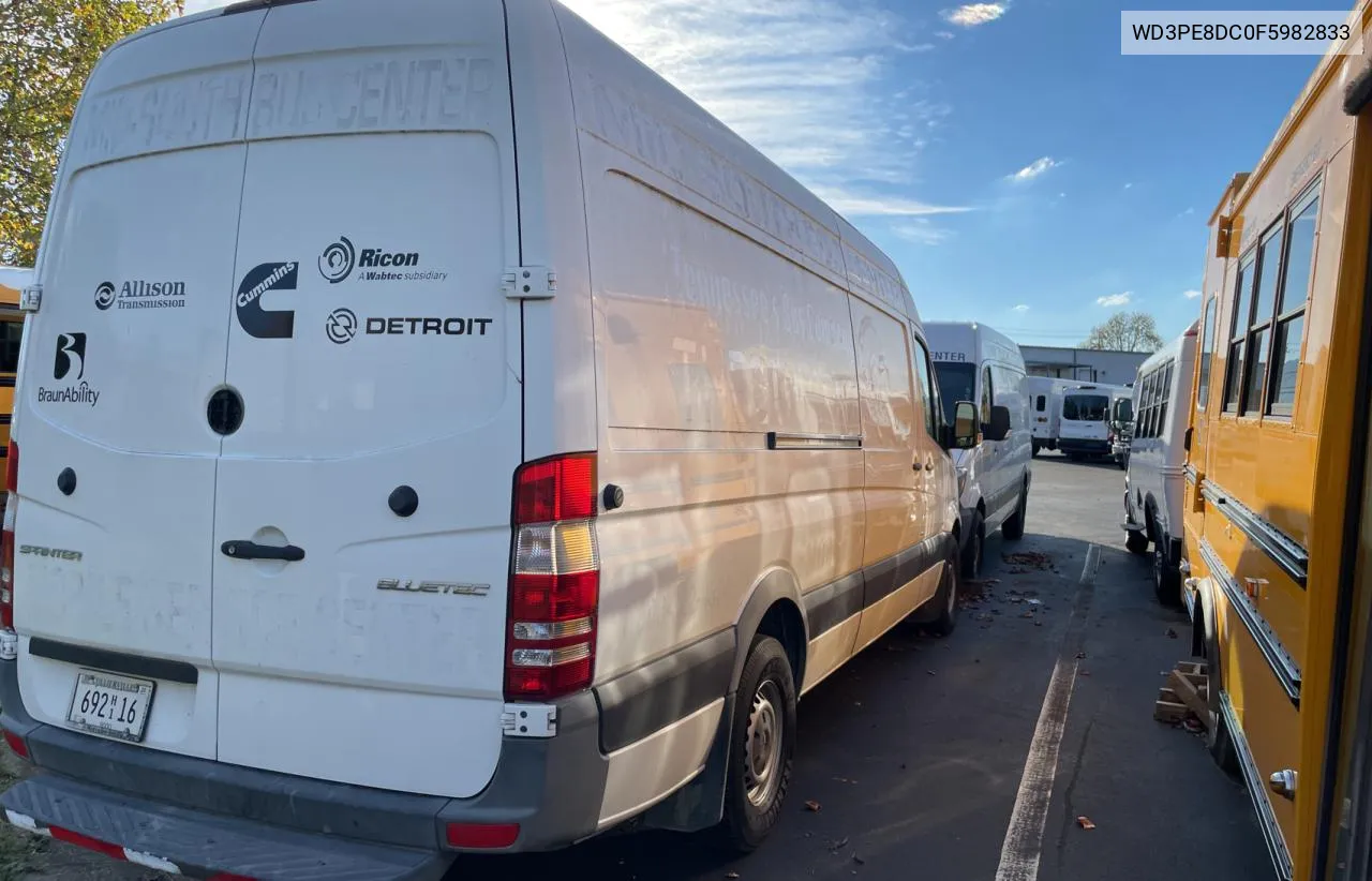 2015 Mercedes-Benz Sprinter 2 VIN: WD3PE8DC0F5982833 Lot: 81594794