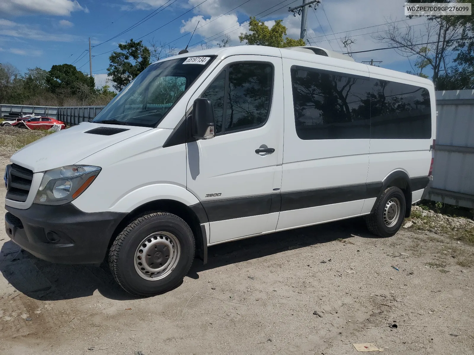 2016 Mercedes-Benz Sprinter 2500 VIN: WDZPE7DD9GP276099 Lot: 65197134