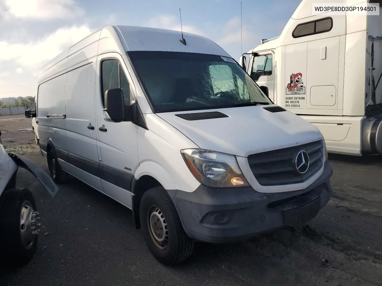 2016 Mercedes-Benz Sprinter 2500 VIN: WD3PE8DD3GP194501 Lot: 73395844