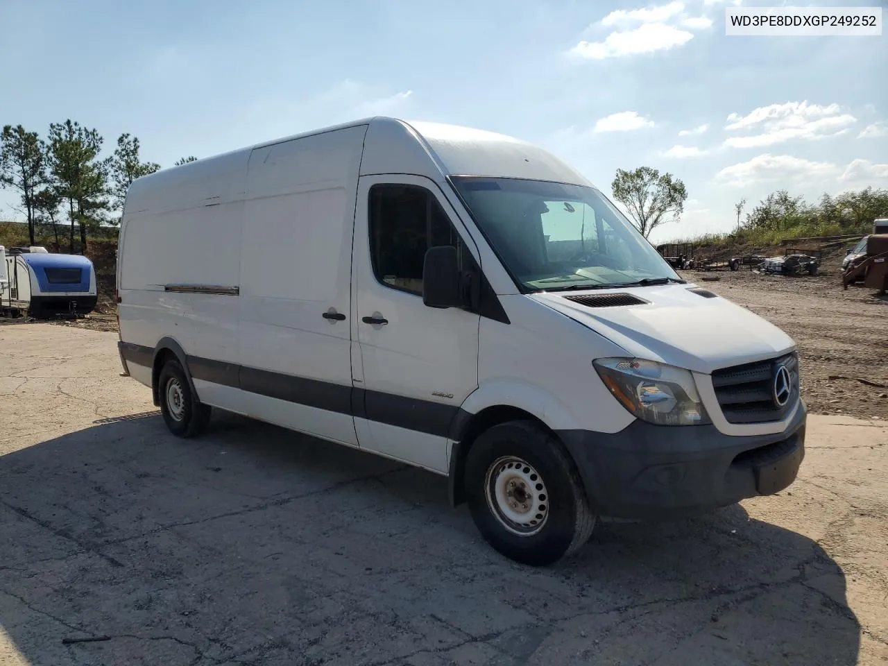 2016 Mercedes-Benz Sprinter 2500 VIN: WD3PE8DDXGP249252 Lot: 74990774