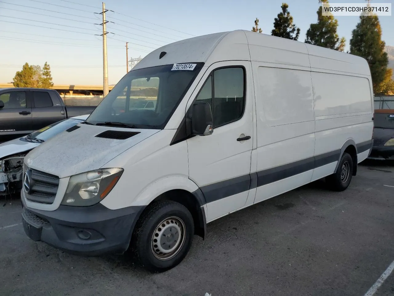 2017 Mercedes-Benz Sprinter 3500 VIN: WD3PF1CD3HP371412 Lot: 70213574