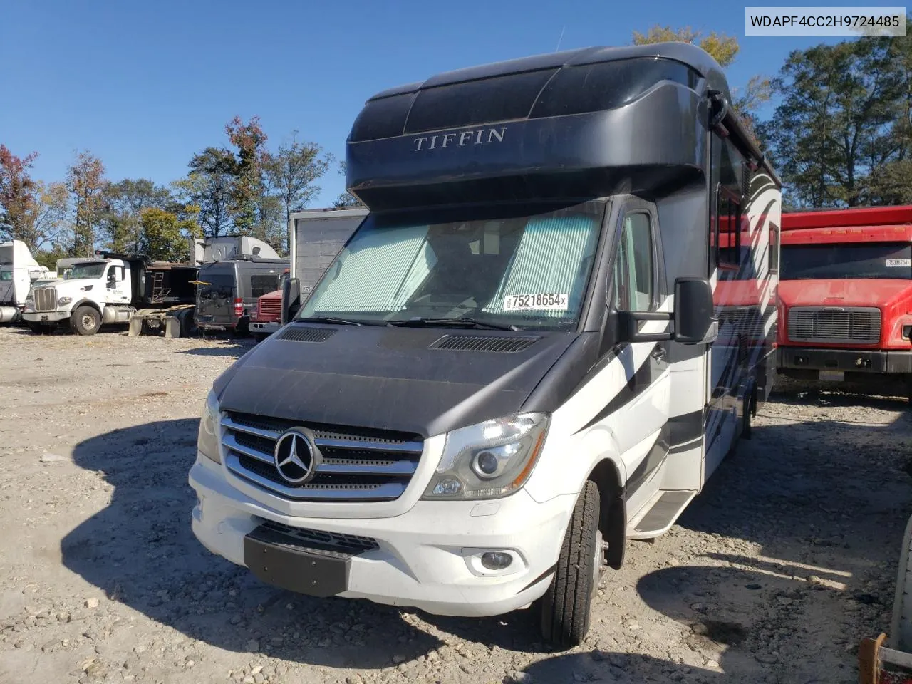 2017 Mercedes-Benz Sprinter 3500 VIN: WDAPF4CC2H9724485 Lot: 75218654