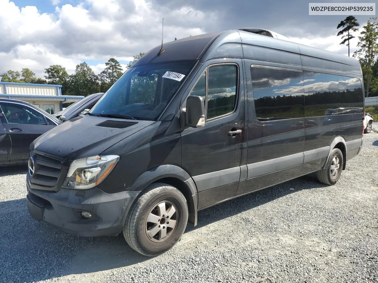 2017 Mercedes-Benz Sprinter 2500 VIN: WDZPE8CD2HP539235 Lot: 76011594