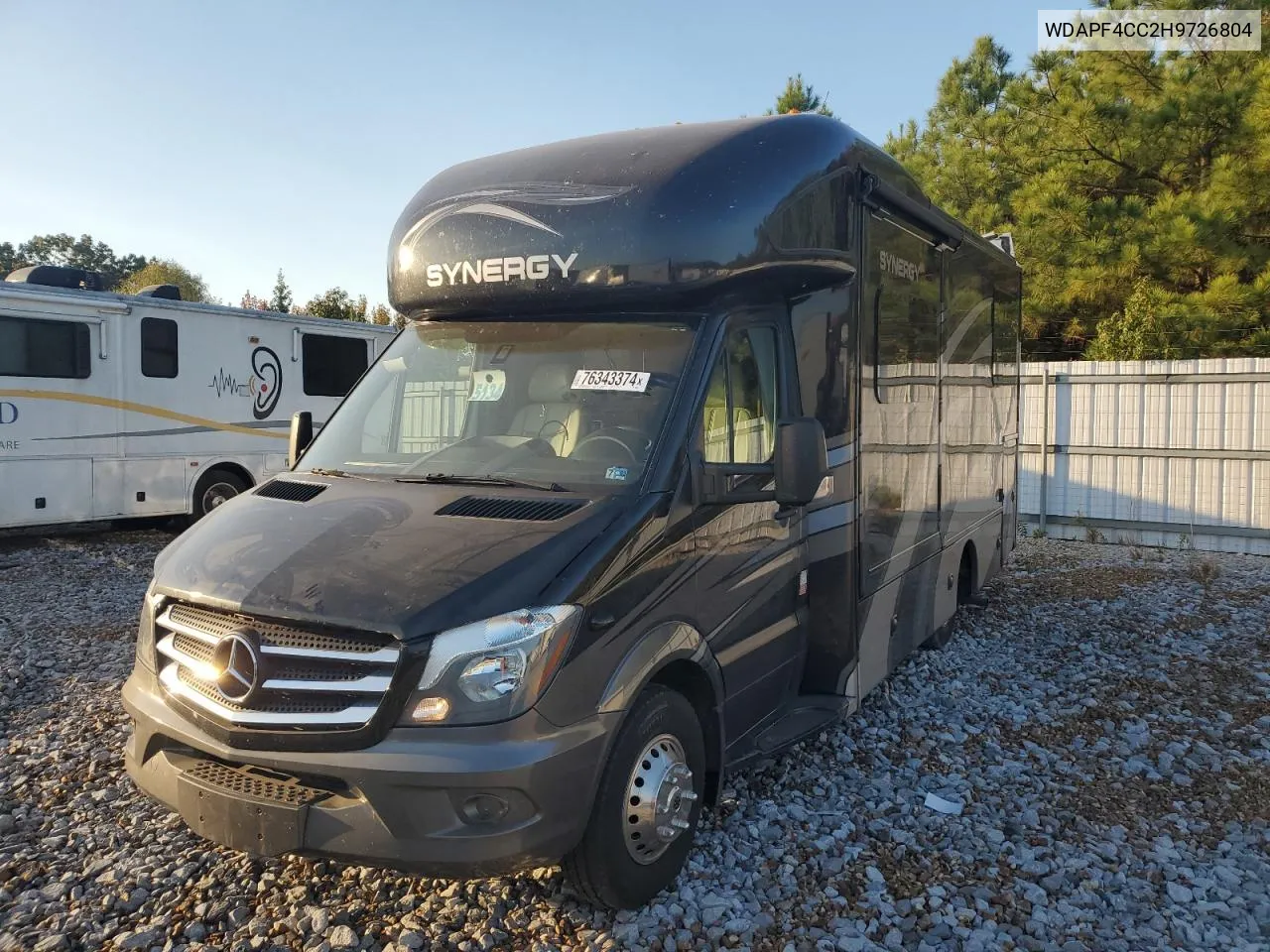 2017 Mercedes-Benz Sprinter 3500 VIN: WDAPF4CC2H9726804 Lot: 76343374