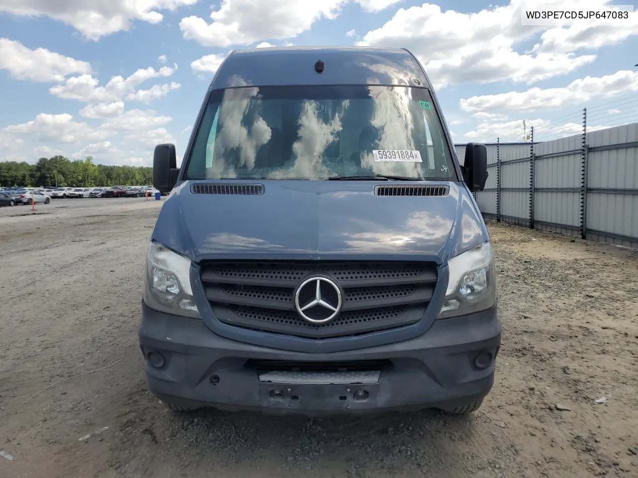 2018 Mercedes-Benz Sprinter 2500 VIN: WD3PE7CD5JP647083 Lot: 59391884