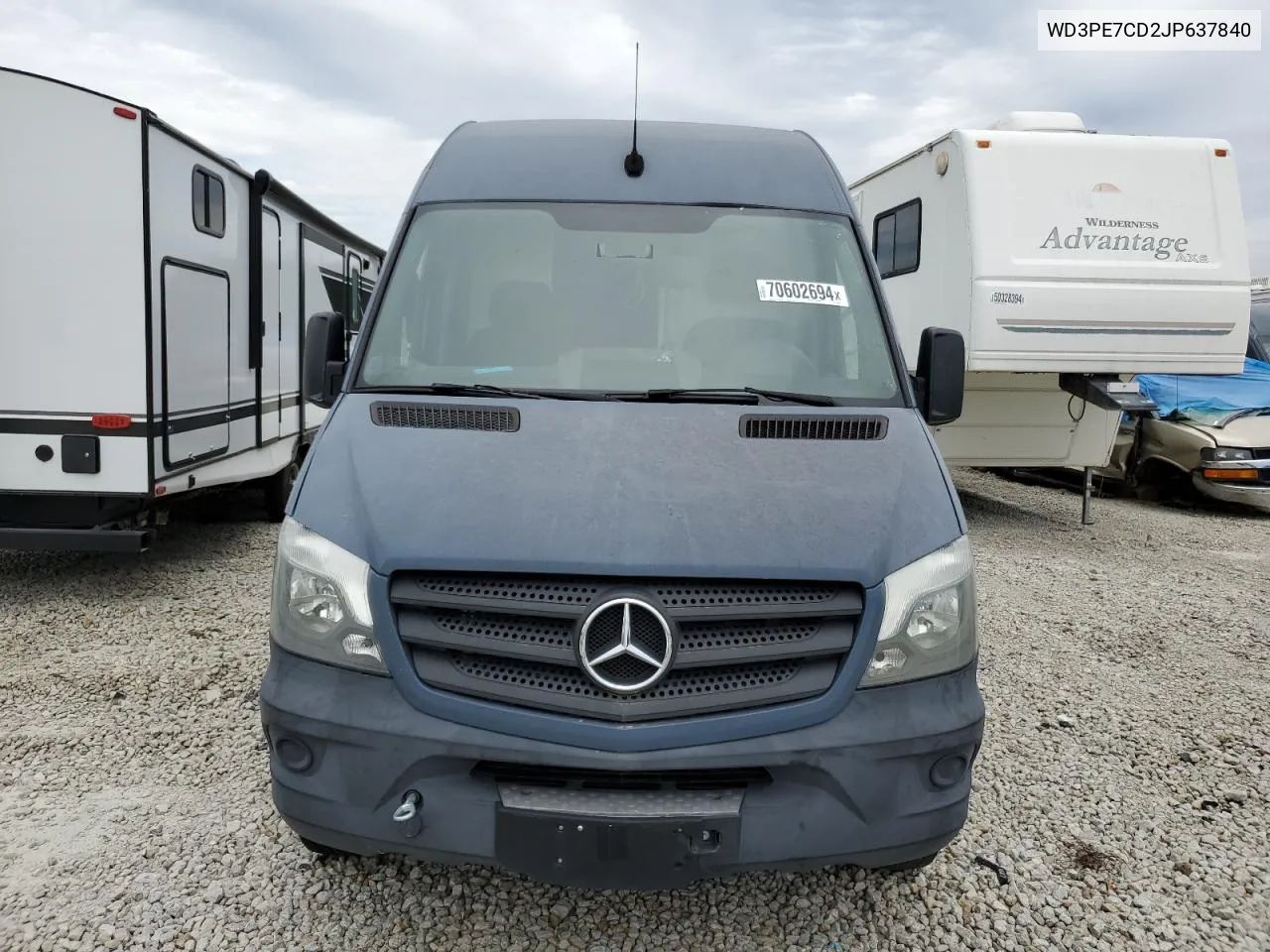 2018 Mercedes-Benz Sprinter 2500 VIN: WD3PE7CD2JP637840 Lot: 70602694