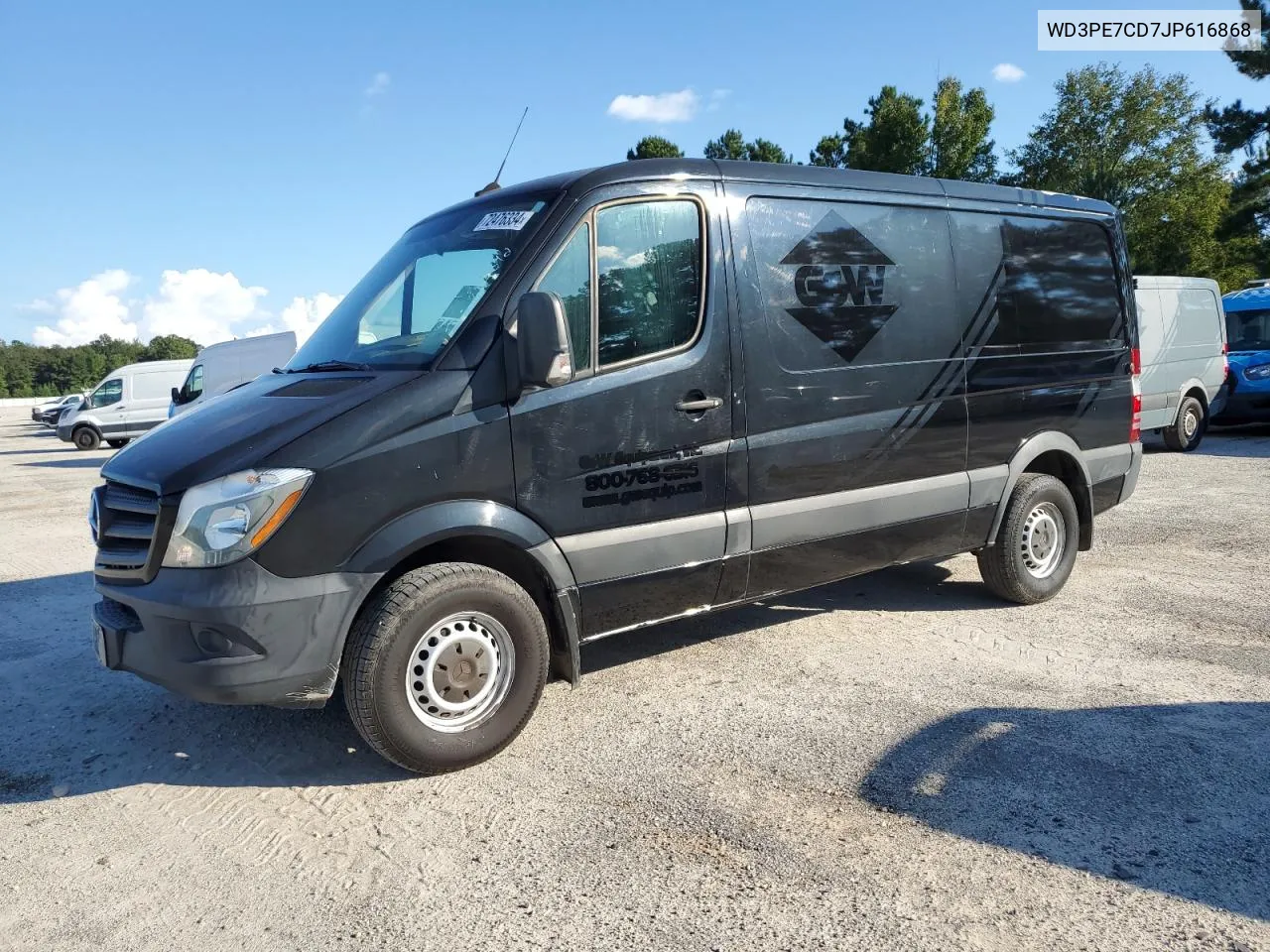 2018 Mercedes-Benz Sprinter 2500 VIN: WD3PE7CD7JP616868 Lot: 72476334