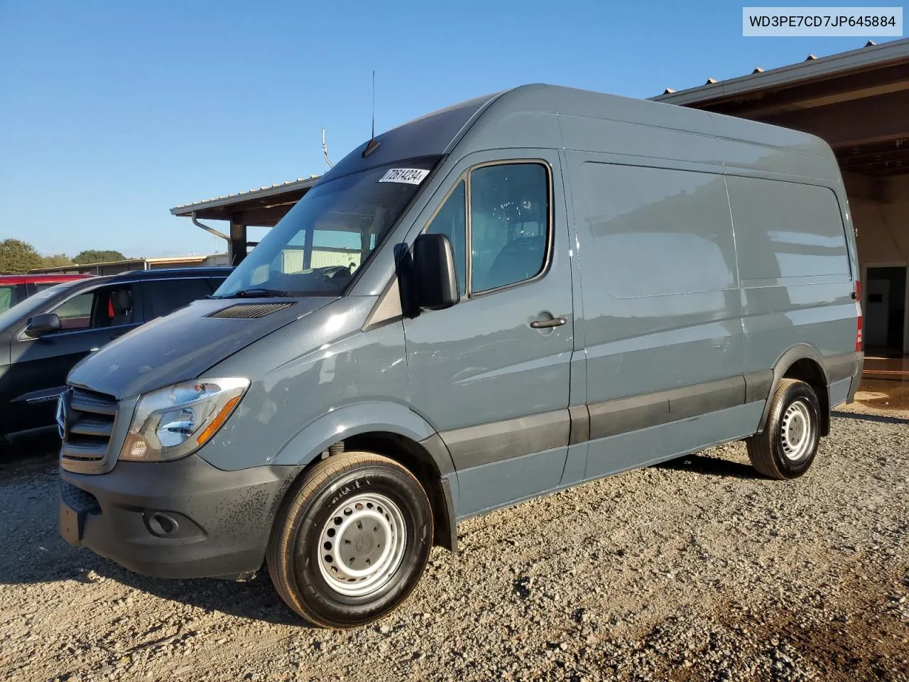 2018 Mercedes-Benz Sprinter 2500 VIN: WD3PE7CD7JP645884 Lot: 72614234