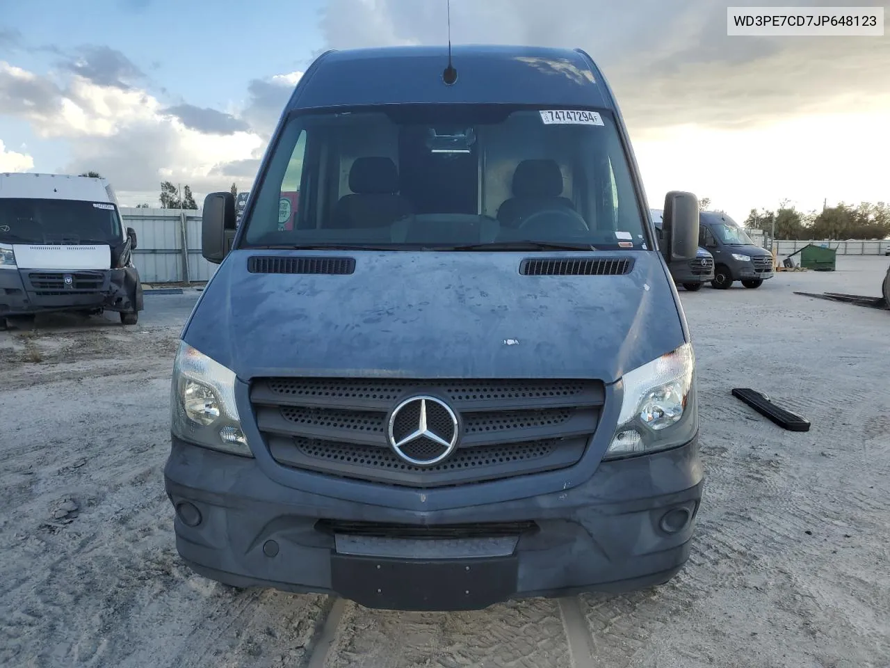 2018 Mercedes-Benz Sprinter 2500 VIN: WD3PE7CD7JP648123 Lot: 74747294