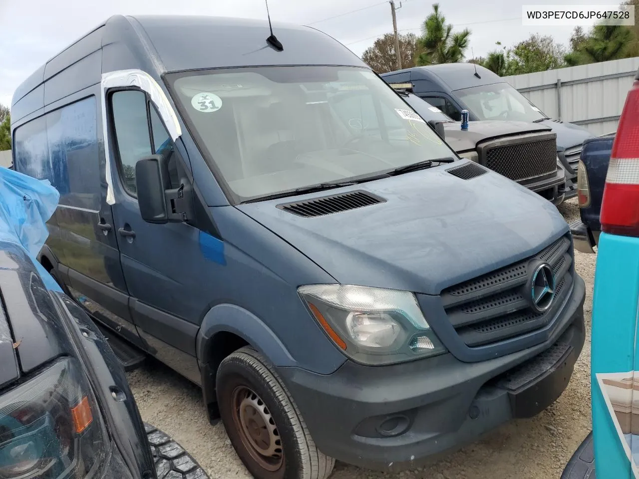 2018 Mercedes-Benz Sprinter 2500 VIN: WD3PE7CD6JP647528 Lot: 74936994