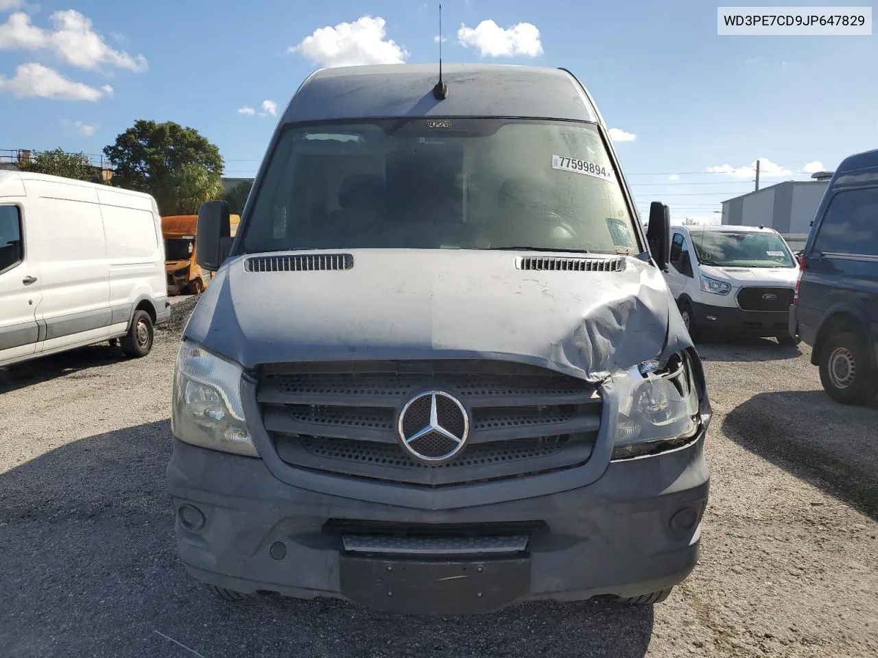 2018 Mercedes-Benz Sprinter 2500 VIN: WD3PE7CD9JP647829 Lot: 77599894