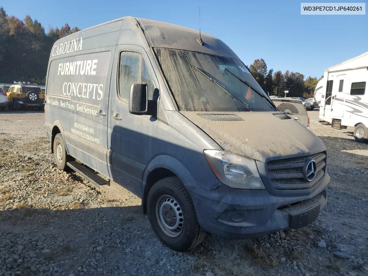 2018 Mercedes-Benz Sprinter 2500 VIN: WD3PE7CD1JP640261 Lot: 77607034