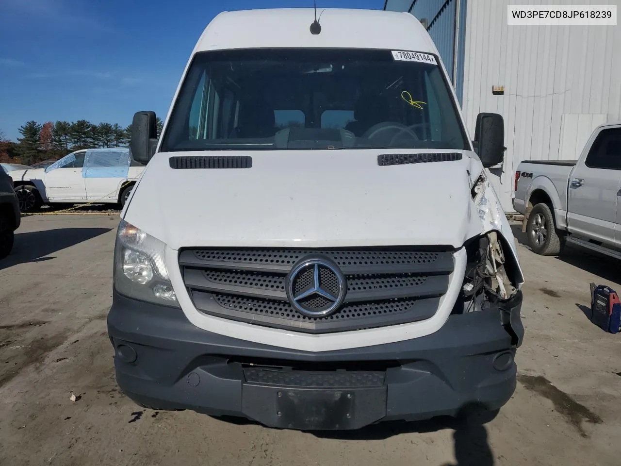 2018 Mercedes-Benz Sprinter 2500 VIN: WD3PE7CD8JP618239 Lot: 78049144