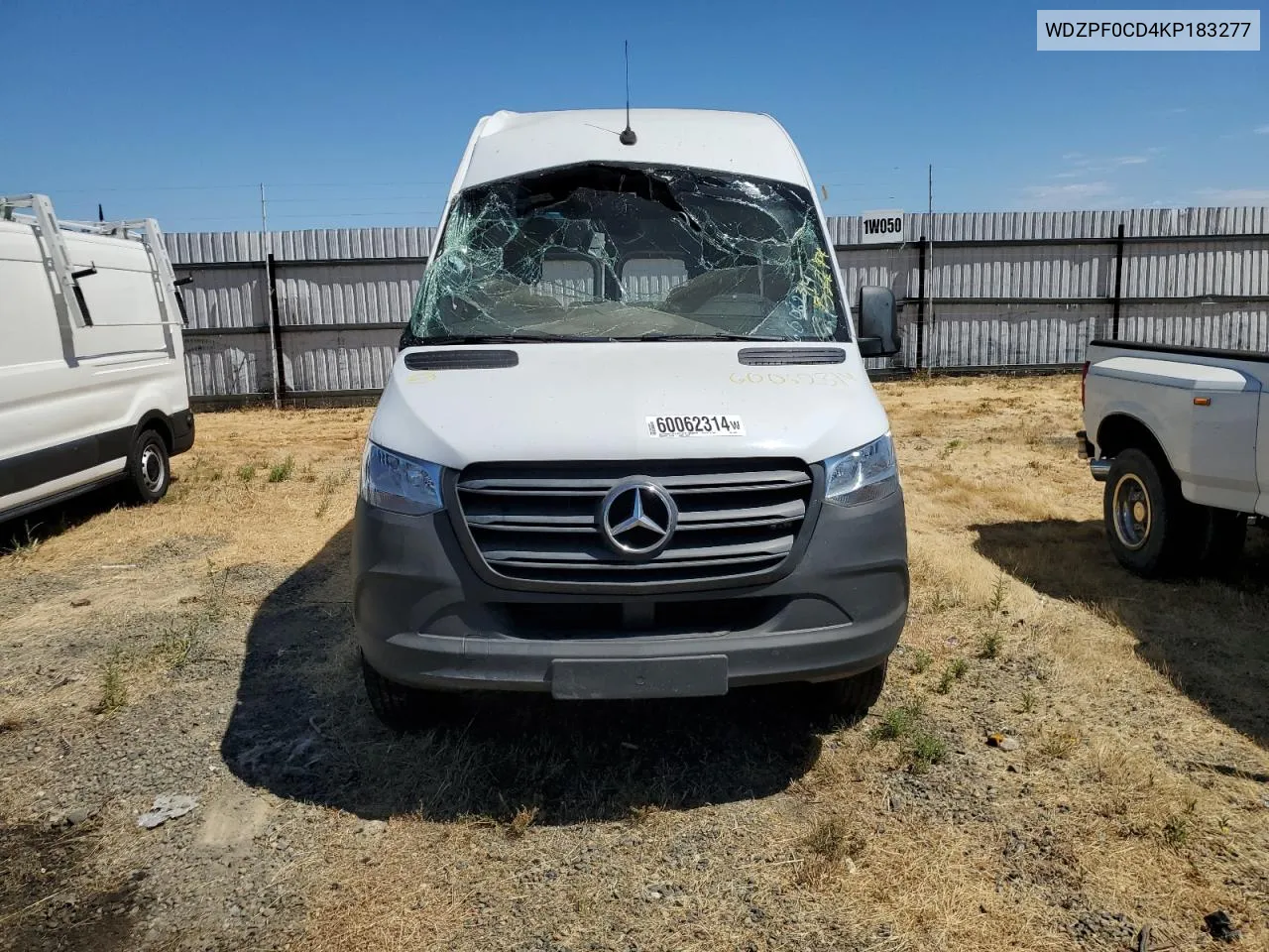 2019 Mercedes-Benz Sprinter 2500/3500 VIN: WDZPF0CD4KP183277 Lot: 60062314