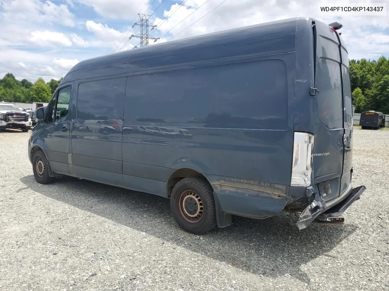 2019 Mercedes-Benz Sprinter 2500/3500 VIN: WD4PF1CD4KP143437 Lot: 61151184