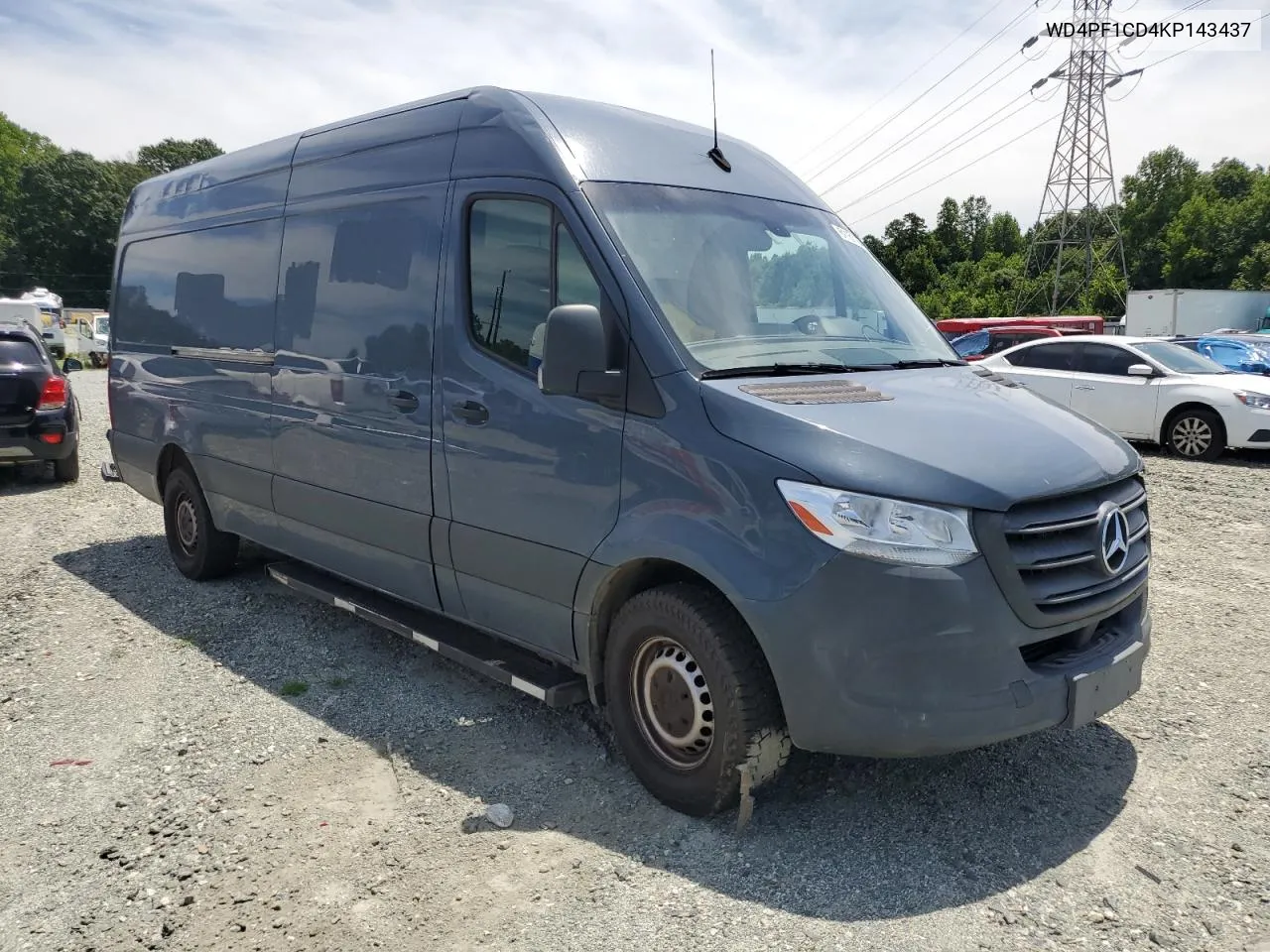 2019 Mercedes-Benz Sprinter 2500/3500 VIN: WD4PF1CD4KP143437 Lot: 61151184