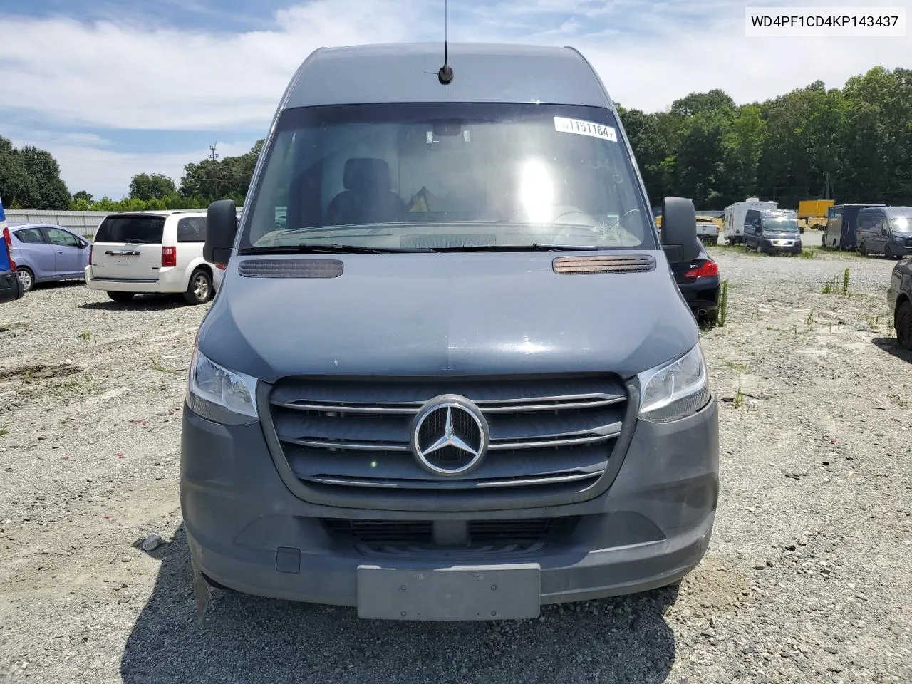 2019 Mercedes-Benz Sprinter 2500/3500 VIN: WD4PF1CD4KP143437 Lot: 61151184