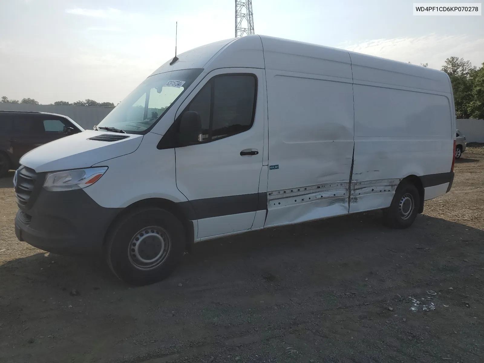 2019 Mercedes-Benz Sprinter 2500/3500 VIN: WD4PF1CD6KP070278 Lot: 62915734