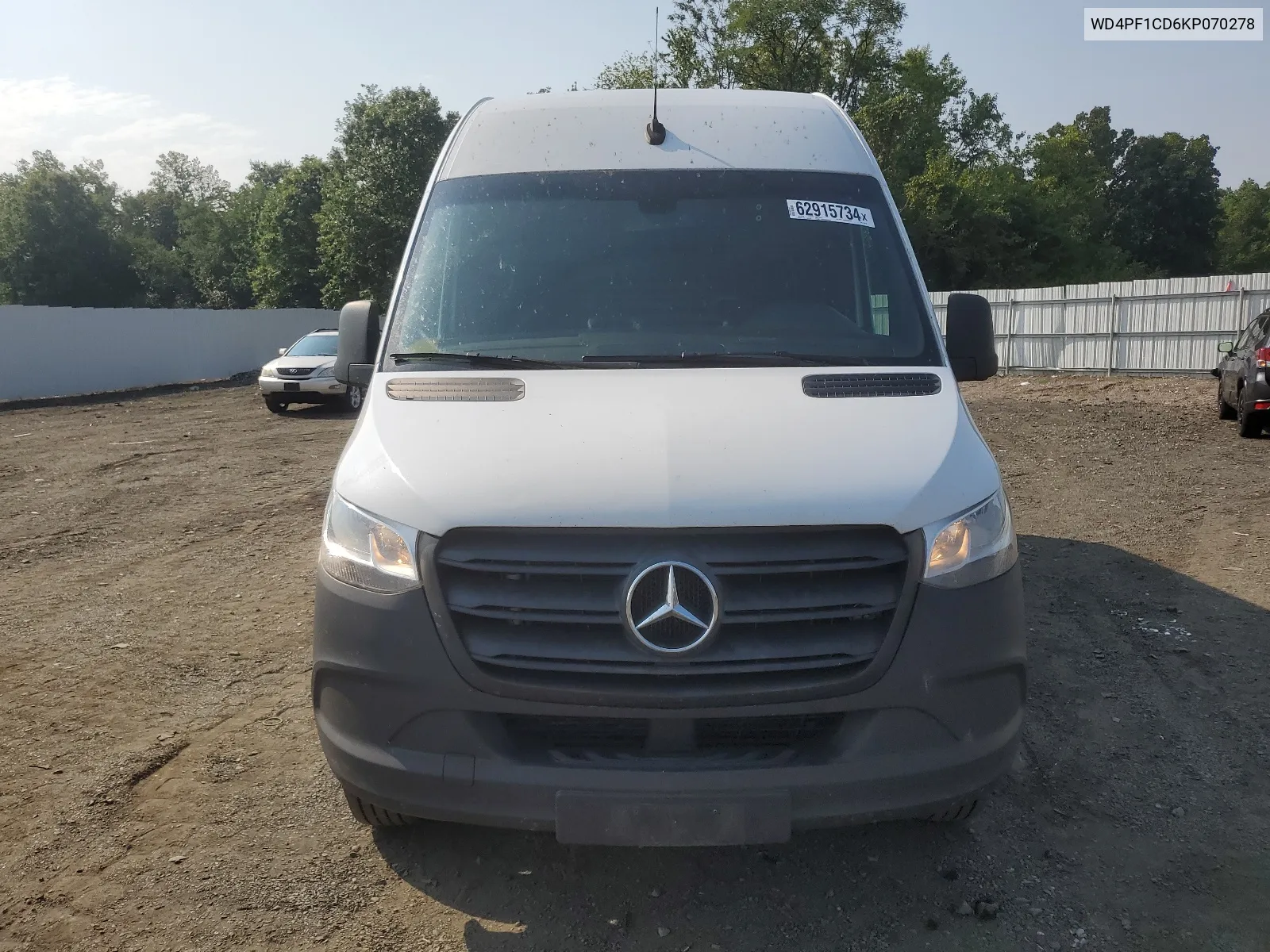 2019 Mercedes-Benz Sprinter 2500/3500 VIN: WD4PF1CD6KP070278 Lot: 62915734